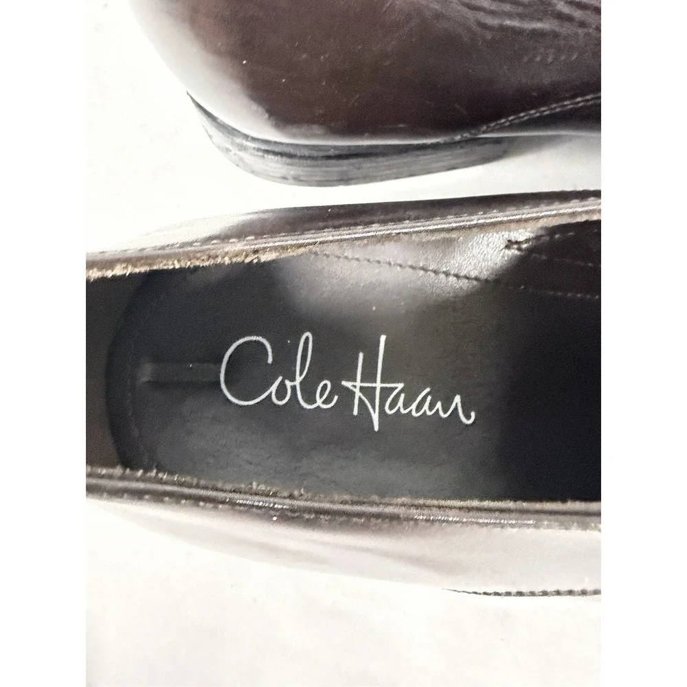 Cole Haan C08162 Men's 11 M Brown Leather Apron Toe Oxford Dress Shoes T3